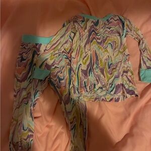 Little Sleepies Pastel Swirl Pajama Set